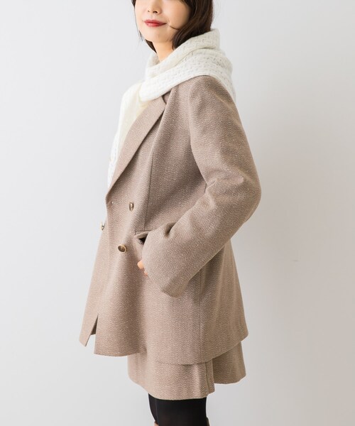 URBAN RESEARCH ROSSO（アーバンリサーチロッソ）の「F by ROSSO　ヘリンボンネップツイードジャケット（テーラードジャケット・レディース・BEIGE/GRAY・Free）」の19枚目の写真
