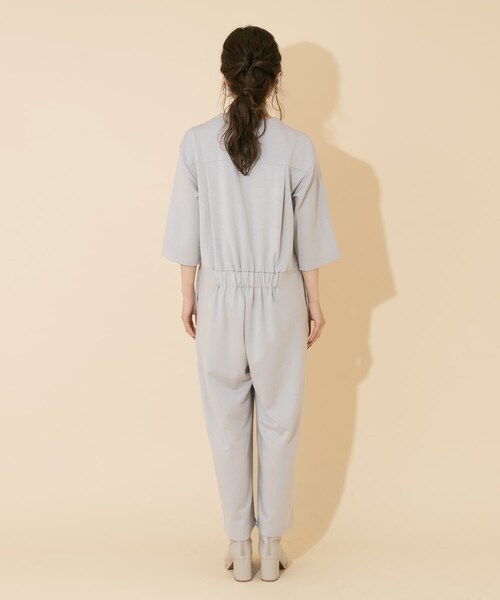 ITEMS URBANRESEARCH（アイテムズ アーバンリサーチ）の「フロントZIPワンマイルオールインワン（サロペット/オーバーオール・レディース・LIGHT GRAY/CHARCOAL/BEIGE・one）」の11枚目の写真