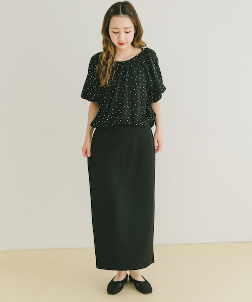 ITEMS URBANRESEARCH（アイテムズ アーバンリサーチ）の「バルーントップス×スカートセット（セットアップ・レディース・BLK/OFF・FREE）」の13枚目の写真