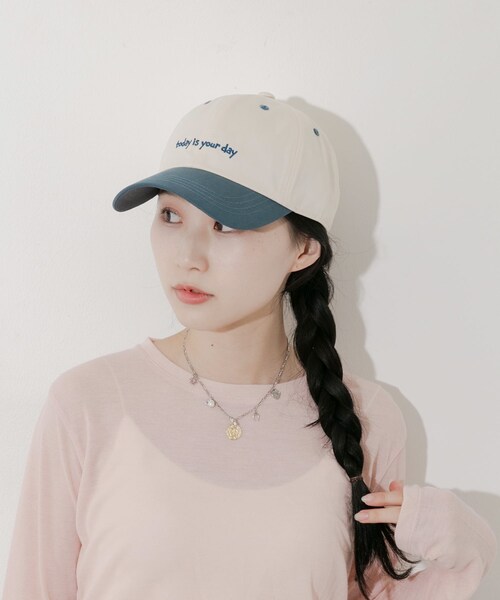 SMELLY（スメリー）の「バイカラーコットンキャップ（キャップ・レディース・OFF/BLU/BEG/ORG/CGR/BRN・-）」の11枚目の写真