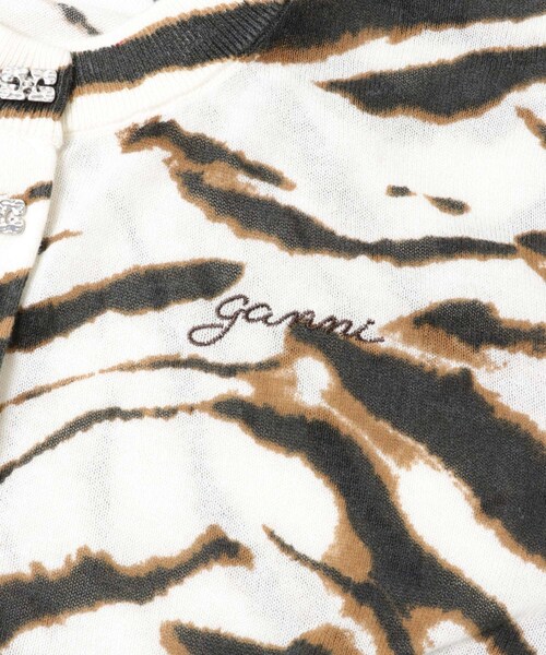 URBAN RESEARCH(アーバンリサーチ)の「GANNI SHEER PRINTED COTTON CARDIGAN(カーディガン/ボレロ・レディース・EGRET・S)」の5枚目の写真
