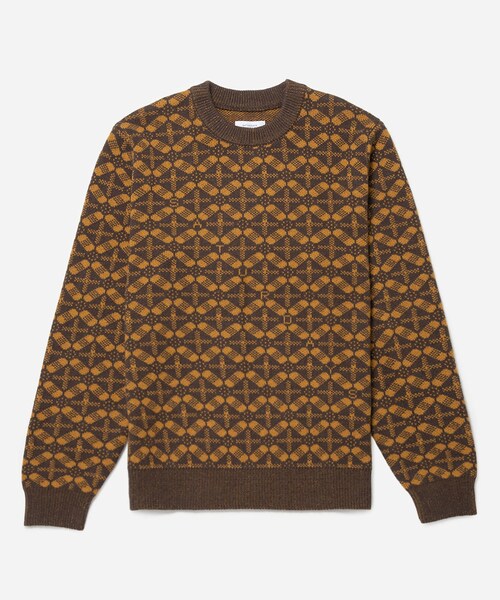 Saturdays NYC(サタデーズ ニューヨークシティ )の「GREG BLOCKPRINT SWEATER(ニット/セーター・レディース・サックス/ダークブラウン・XL/L/S/M)」の3枚目の写真