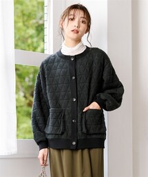 nissen | 大きいサイズカットキルトゆるシルエットカーディガン(カーディガン/ボレロ)