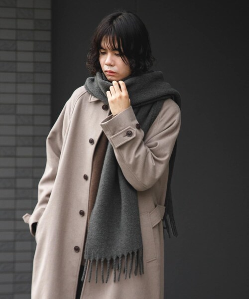 URBAN RESEARCH DOORS(アーバンリサーチドアーズ)の「ボリュームマフラー(マフラー・メンズ・CHARCOAL/L.BLUE・-)」の5枚目の写真