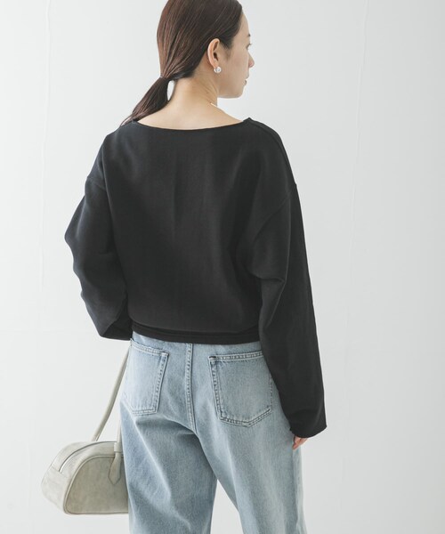 URBAN RESEARCH(アーバンリサーチ)の「カットオフショートスウェット(スウェット・レディース・TOP GRAY/BLACK・Free)」の8枚目の写真