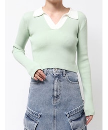 GYDA | POLOニットトップス(ニット/セーター)