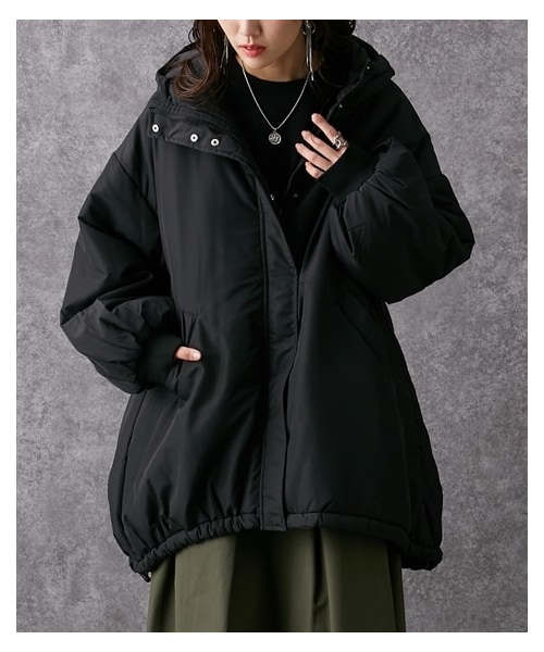 nissen（ニッセン）の「ミドル丈中綿モンスターパーカー［Soiunique