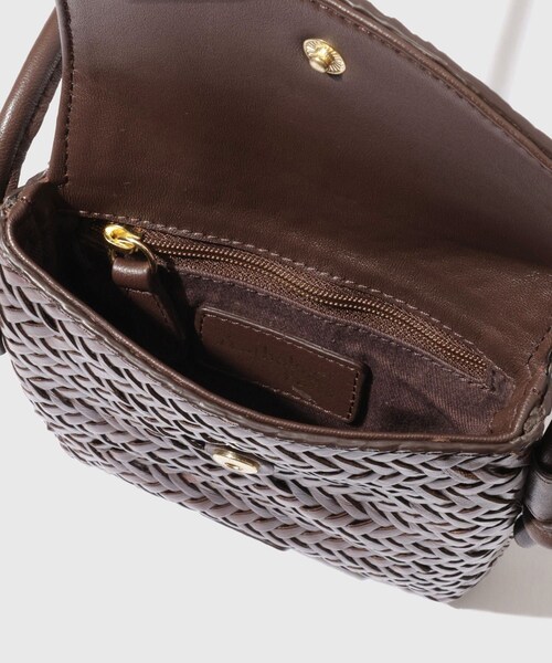 ADAM ET ROPE'(アダムエロペ)の「【Anthology paris/アンソロジー パリ】Leather Mesh Shoulder Bag(ショルダーバッグ・メンズ・ブラック/ダークブラウン・F)」の8枚目の写真