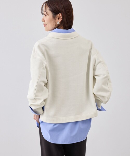 ROPE' PICNIC（ロペピクニック）の「スキッパースウェット（スウェット・レディース・ライトグレー/ホワイト/ネイビー/クリーム系・F）」の14枚目の写真