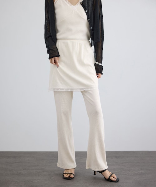 ADAM ET ROPE'（アダムエロペ）の「【Angie La La for SALON】GENTLE intimate レギンススカート（その他パンツ・レディース・チャコール/ホワイト・F）」の20枚目の写真