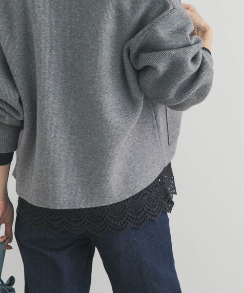 URBAN RESEARCH DOORS（アーバンリサーチドアーズ）の「裾レースカットソー（Tシャツ/カットソー・レディース・OFF/BLACK・Free）」の16枚目の写真