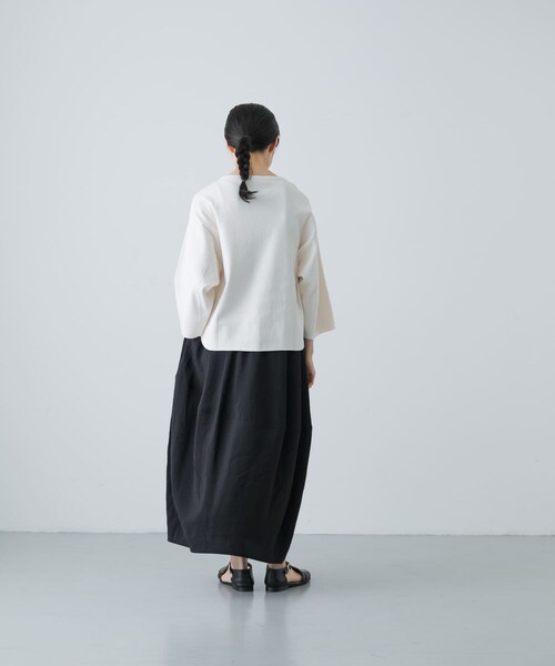 かぐれ（カグレ）の「YLEVE　COTTON RIB PULLOVER（Tシャツ/カットソー・レディース・WHITE/YELLOW・1）」の8枚目の写真