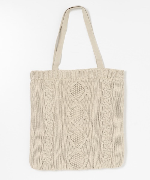 SENSE OF PLACE by URBAN RESEARCH（センスオブプレイスバイアーバンリサーチ）の「ニットトート（トートバッグ・レディース・GRAY/IVORY/MOCHA・FREE）」の5枚目の写真