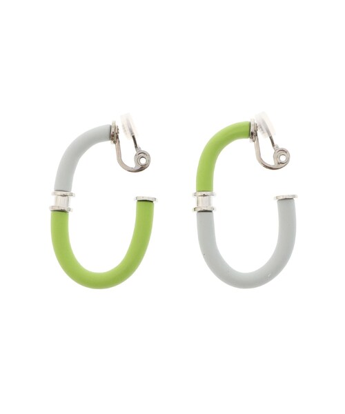 2 TONE CURVE EARRING