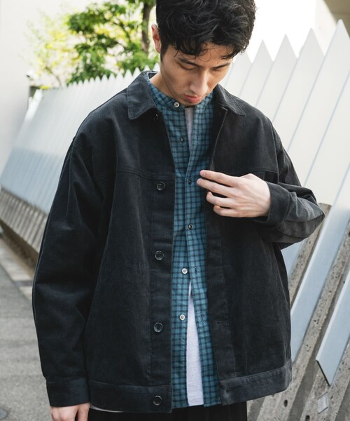 URBAN RESEARCH DOORS（アーバンリサーチドアーズ）の「コーデュロイ トラッカージャケット（テーラードジャケット・メンズ・D.CHARCOAL/BROWN/MOCHA・M/L）」の8枚目の写真