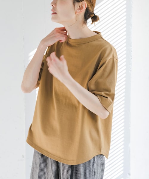URBAN RESEARCH DOORS(アーバンリサーチドアーズ)の「FORK&SPOON ボトルネックショートスリーブTシャツ(Tシャツ/カットソー・レディース・OFF/NAVY/CAMEL/CRMxGRN/BLACK/TURQUOISE/BEGxBLK・1)」の10枚目の写真