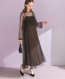 URBAN RESEARCH ROSSO | チュールキャミソールsetドレス(ワンピース)