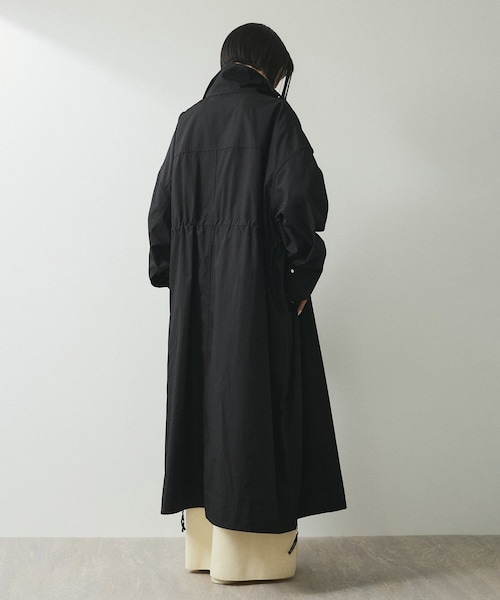 ADAM ET ROPE'(アダムエロペ)の「【WEB限定】スタンドカラーロングモッズコート(モッズコート・レディース・ブラック/オフホワイト/カーキ系・F)」の10枚目の写真