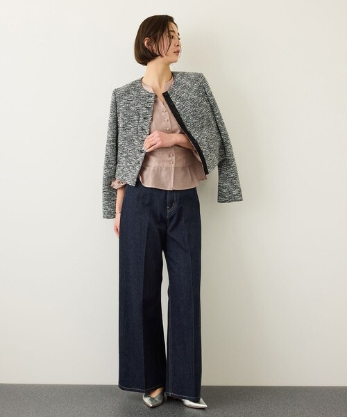 ROPE'（ロペ）の「カールマイヤーウエストタックペプラムブラウス/イージーケア（シャツ/ブラウス・レディース・ブルー系/ピンク系・36/38）」の13枚目の写真