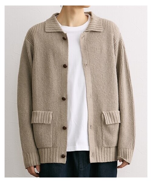 nissen（ニッセン）の「襟付きニットカーディガン（カーディガン/ボレロ・メンズ・ベージュ/カーキ/ブラウン・M/L/LL/3L/4L/5L/6L/8L/10L）」の18枚目の写真