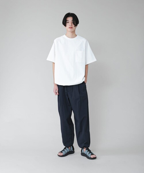 EKAL（エカル）の「『吸水速乾/UVカット』DRY OUT BALLOON FIT T-SHIRTS（Tシャツ/カットソー・メンズ・ブラック/ホワイト/ネイビー/グラファイト/ブラウンカーキ/ダークプラム・M/L）」の13枚目の写真