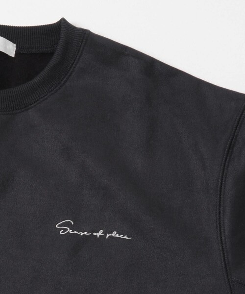 SENSE OF PLACE by URBAN RESEARCH(センスオブプレイスバイアーバンリサーチ)の「『ユニセックス』シシュウフェイクスエードクルーネックスウェット(スウェット・メンズ・GRAY/CHARCOAL/D.BROWN/GREIGE・M/L)」の14枚目の写真