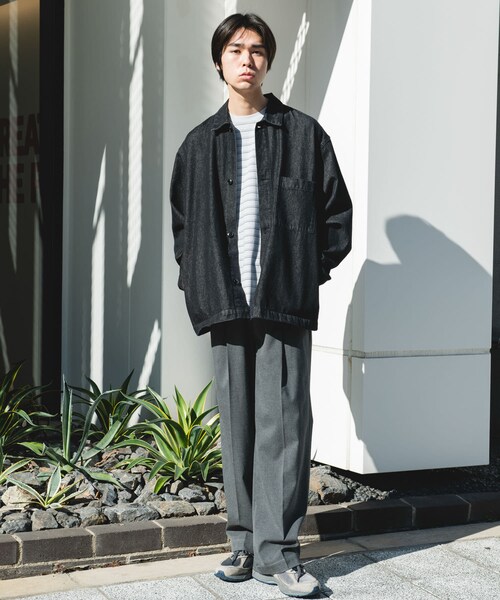 URBAN RESEARCH DOORS（アーバンリサーチドアーズ）の「デニムシャツカバーオール（カバーオール・メンズ・O.W./USED/BLACK・M/L）」の21枚目の写真
