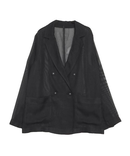 ELENDEEK(エレンディーク)の「SHEER MESH JK(テーラードジャケット・レディース・アイボリー/ブラック/ブラウン・F)」の2枚目の写真