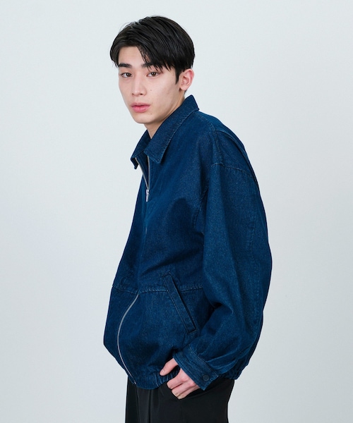 JUNRED(ジュンレッド)の「j.n.r.d / ルーズジップデニムブルゾン(デニムジャケット・メンズ・キナリ/ネイビー・L/M)」の4枚目の写真