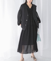 URBAN RESEARCH ROSSO WOMEN | カットジャガードティアードワンピース(ワンピース)