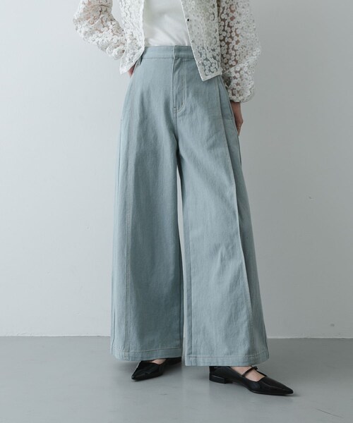SENSE OF PLACE by URBAN RESEARCH(センスオブプレイスバイアーバンリサーチ)の「デニムライクスラックス(デニムパンツ・レディース・ONE WASH/BLACK/L.INDIGO・S/M)」の12枚目の写真