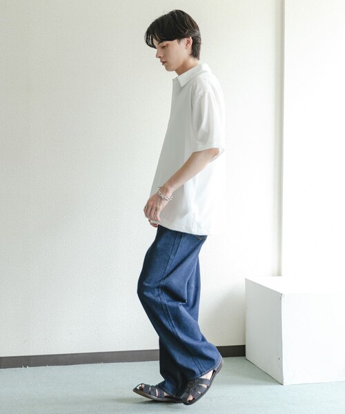 SENSE OF PLACE by URBAN RESEARCH(センスオブプレイスバイアーバンリサーチ)の「『接触冷感/速乾』スパンブロードプルオーバーシャツ(シャツ/ブラウス・メンズ・WHITE/BLUE/NAVY・M/L)」の17枚目の写真