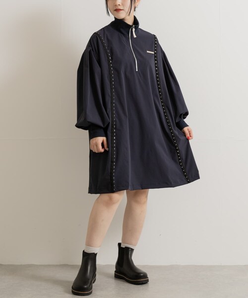 THE GOODLAND MARKET（ザグッドランドマーケット）の「cwtch　Harfzip tunic（チュニック・レディース・NAVY/L.KHAKI・FREE）」の17枚目の写真