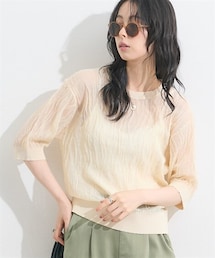 nissen | シアーウェーブジャガードニット＜大きいサイズ有＞(ニット/セーター)