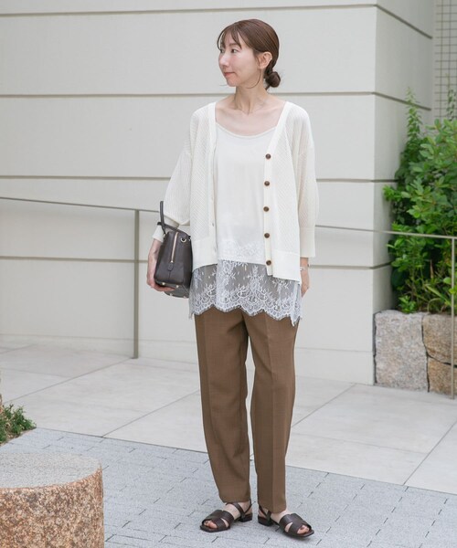 ITEMS URBANRESEARCH(アイテムズ アーバンリサーチ)の「ヘムレースキャミソール(キャミソール・レディース・L/BEG/BLK・Free)」の19枚目の写真