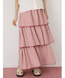 merry jenny | ギンガムティアードスカート(スカート)