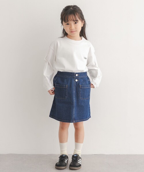 URBAN RESEARCH DOORS(アーバンリサーチドアーズ)の「『別注』『親子リンク』PENNEYS×DOORS THE FOX LONG-SLEEVE T-SHIRTS(KIDS)(その他トップス・キッズ・WHITE/CHARCOAL・120(115-125)/135(130-140))」の4枚目の写真