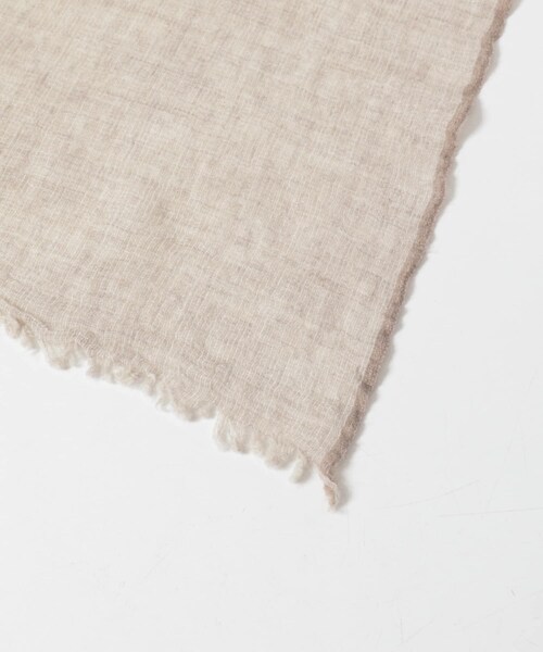 かぐれ（カグレ）の「OLU NATURAL BASIC　カシミヤ ラミー交織セルビッチラインストール（マフラー・レディース・グレー/ブラウン・-）」の5枚目の写真