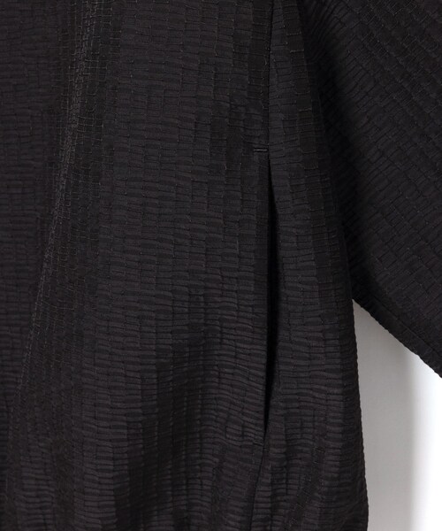 ROPE'（ロペ）の「シアージャガードライトブルゾン（ブルゾン・レディース・ブラック/ベージュ系・F）」の9枚目の写真