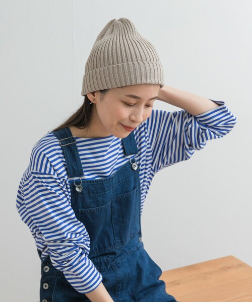 URBAN RESEARCH DOORS（アーバンリサーチドアーズ）の「コットンリネンニットキャップ（ニットキャップ/ビーニー・レディース・IVORY/GREGE/BLACK・one）」の17枚目の写真