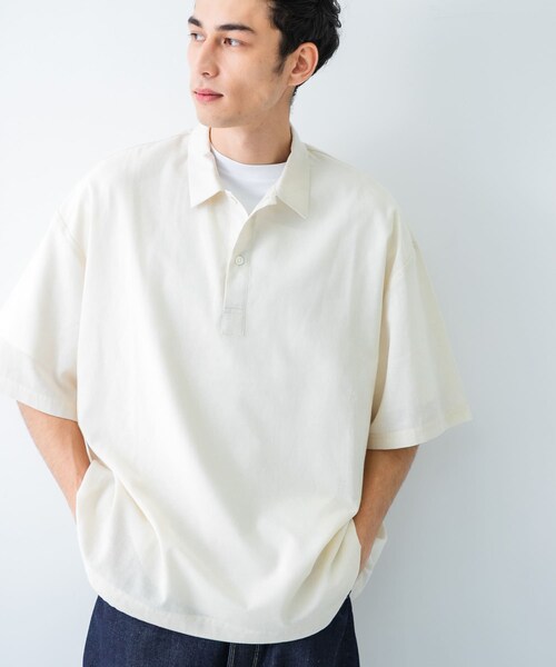 URBAN RESEARCH（アーバンリサーチ）の「『UR TECH DRYLUXE』高機能リネンポロシャツ（ポロシャツ・メンズ・FADE BLACK/BEIGE/BURGUNDY・M/L）」の6枚目の写真