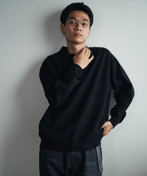 URBAN RESEARCH DOORS(アーバンリサーチドアーズ)の「『XLサイズ/WEB限定/仁村紗和さん着用』『UR TECH 200日ニット』 ポロシャツ(ポロシャツ・メンズ・L/GRY/BROWN/BLACK/BLUE GREEN・M/L/XL)」の8枚目の写真
