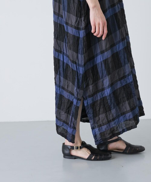 かぐれ（カグレ）の「Vlas Blomme　RAYON COTTON SHIRRING ONE-PIECE（ワンピース・レディース・BLUE・Free）」の15枚目の写真