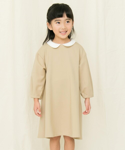 URBAN RESEARCH DOORS（アーバンリサーチドアーズ）の「付け襟フレアワンピース(KIDS)（ワンピース・キッズ・BEIGE/NAVY・105/120/135）」の5枚目の写真