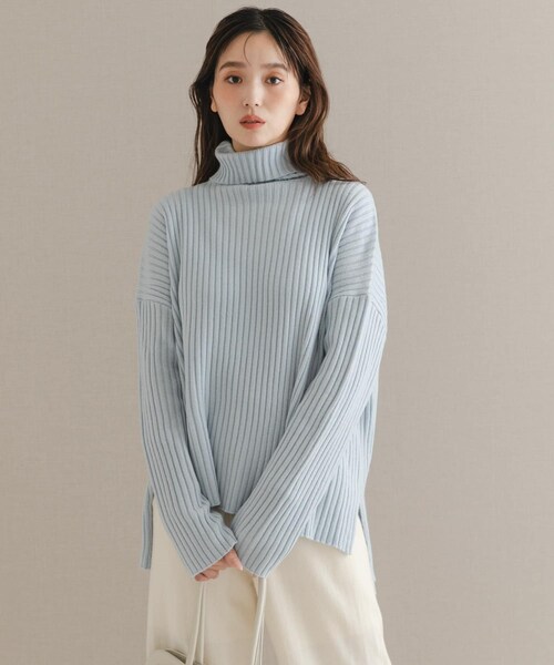 URBAN RESEARCH ROSSO（アーバンリサーチロッソ）の「マシーンウォッシュ ワイドリブニット（ニット/セーター・レディース・GRAY/L/BLUE/MOCHA・Free）」の22枚目の写真