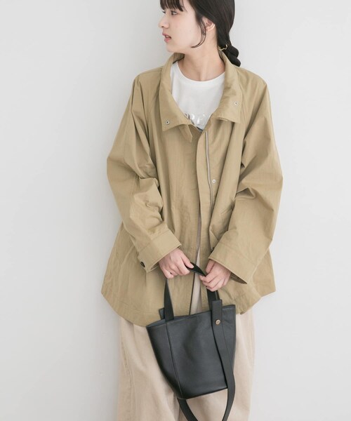 ITEMS URBANRESEARCH(アイテムズ アーバンリサーチ)の「テントラインハーフコート(テーラードジャケット・レディース・SAND/SAGE・Free)」の16枚目の写真