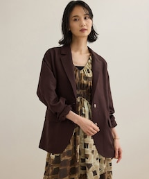 ROPE' | レーヨンリネン ライトジャケット【セットアップパンツ・ワンピース対応】(テーラードジャケット)