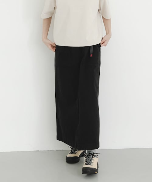 EKAL（エカル）の「GRAMICCI　LONG BAKER SKIRT（スカート・レディース・SAND PG/BLACK・S/M）」の4枚目の写真