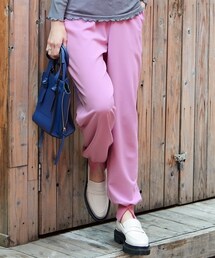 nissen | 大きいサイズ裾スリットやわらかジョガーパンツ(パンツ)