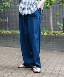 接触冷感デニムイージーパンツ